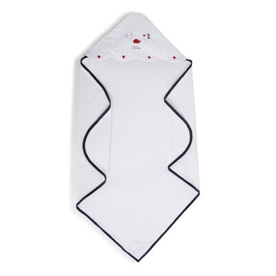 Girls White Woven Bathwrap